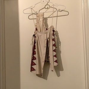 Cute cute cute tribal button down tank